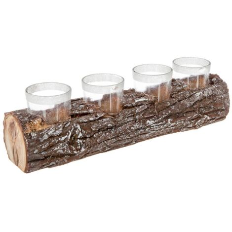Log Tealight Holder - Feeric lights & christmas