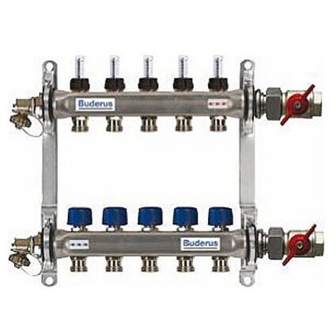 Logafloor Edelstahlvert. 12HK 0-5l/min HVE-FD-AK/12 12 Kreise mit DFM 0-5l/min. - 7738317018 von Buderus