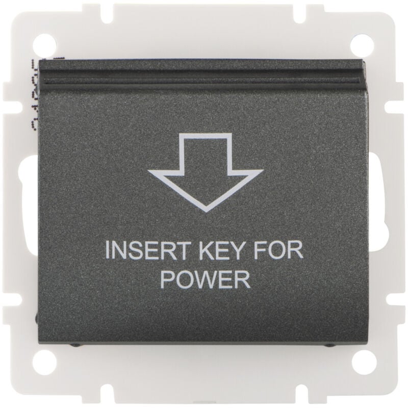 Interrupteur pour Carte Clé Hotel Encastrable logi Graphite