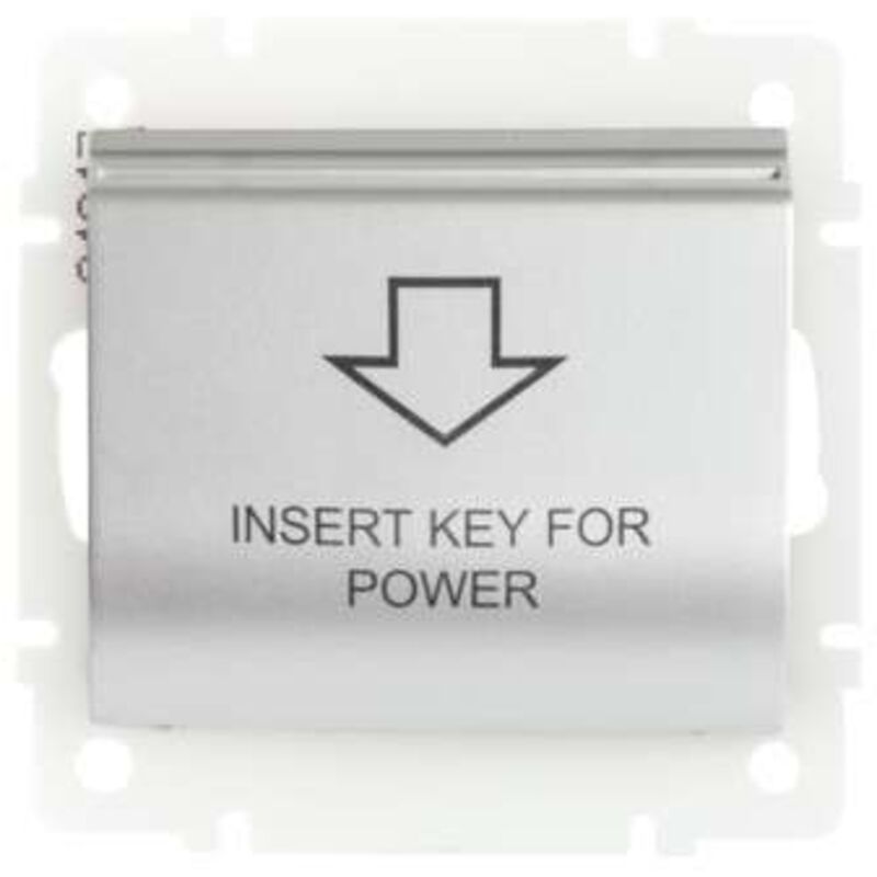 Interrupteur pour Carte Clé Hotel Encastrable logi Argent