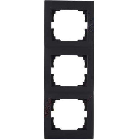 LOGI triple vertical frame - 3 posiciones - ABS negro matt - 223x81mm