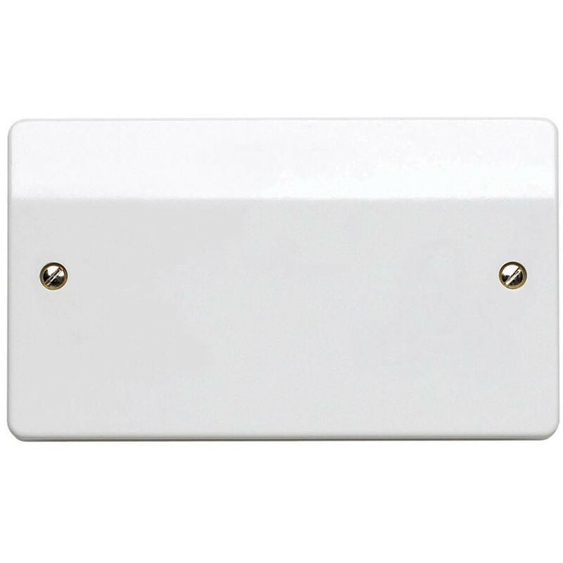 2 Gang Moulded Blanking Plate - White - Mk By Honeywell