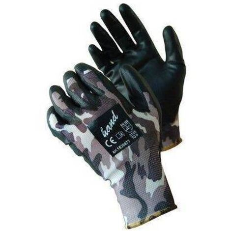 Logica Guanti Mimetici Nylon Nero Taglia 8
