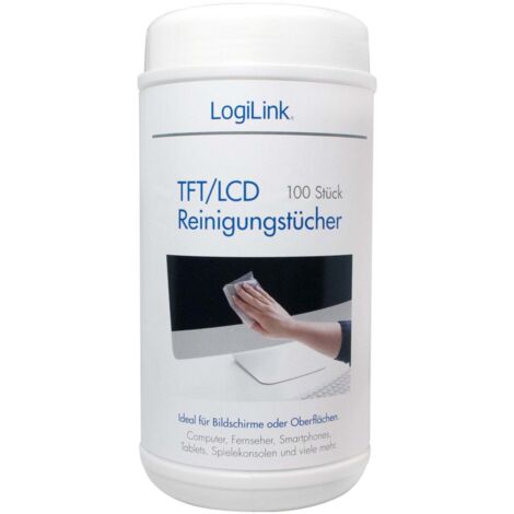 LogiLink Bildschirmreinigungstücher – Packung mit 100 Einheiten