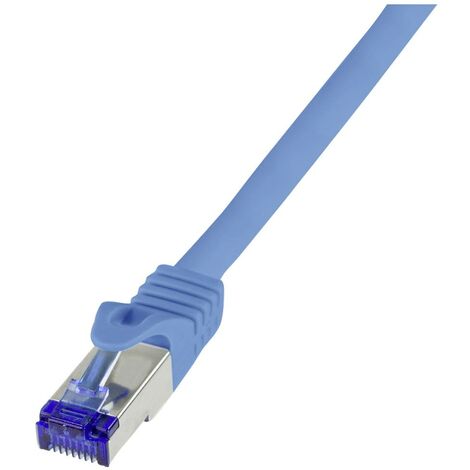 LogiLink C6A046S RJ45 CAT 6a S/FTP 1.50 m bleu 1 pc(s) W819952