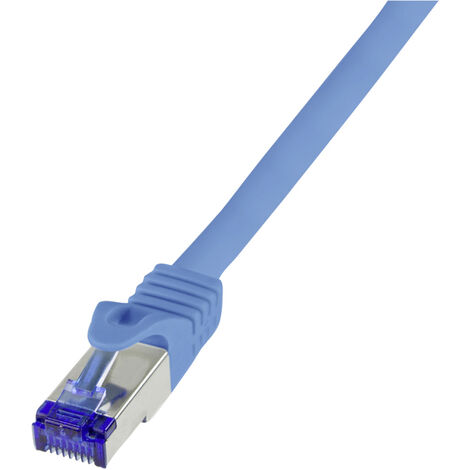 LogiLink C6A086S RJ45  CAT 6a S/FTP 7.50 m Blau  1 St.