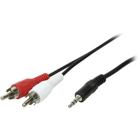 LogiLink CA1043 Cinch / Klinke Audio Anschlusskabel  5.00 m Schwarz (matt)