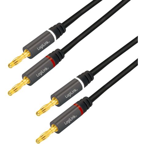 LogiLink CA1211 Audio Cavo 5.0 m Nero Schermato, Codifica a colori