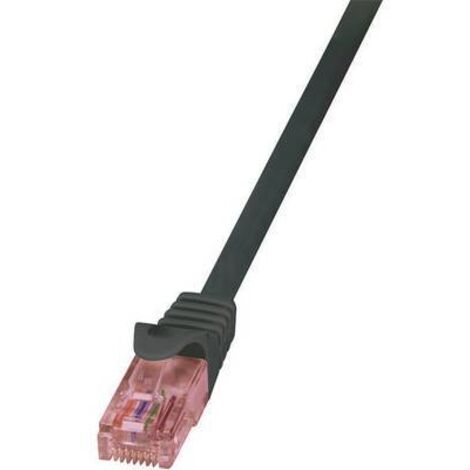 LOGILINK Câble réseau (RJ45) CAT6 U/UTP Noir 0,50M V965141