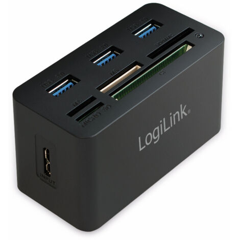 Logilink Card Reader extern mit 3xUSB 3.0 HUB AiO Cardreader (CR0042)