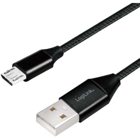 Logilink Cavo USB Micro-B Maschio/USB-A Maschio 0,3 m Nero