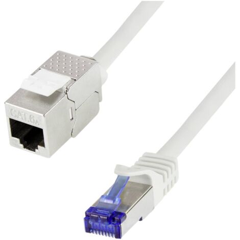 LogiLink CC5062S RJ45 Câble réseau, câble patch CAT 6a S/FTP 3 m gris avec cliquet d'encastrement 1 pc(s) V515903