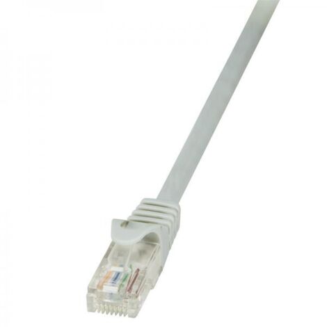 LogiLink  CP2052U RJ45 Cavo di rete, cavo patch CAT 6 U/UTP 2.00 m Grigio con protezione 1 pz.