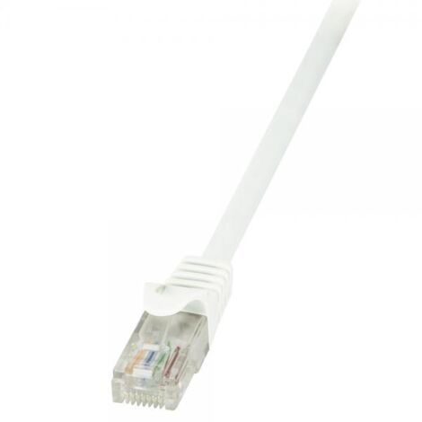 LogiLink  CP2071U RJ45 Cavo di rete, cavo patch CAT 6 U/UTP 5.00 m Bianco con protezione 1 pz.