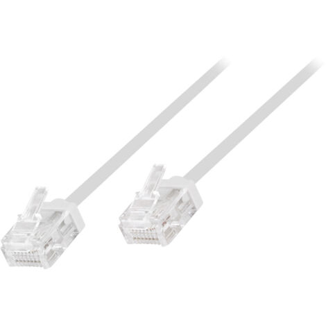 LogiLink CQ3021U RJ45 Câble réseau, câble patch CAT 6a U/UTP 0.50 m blanc extrêmement fin, très flex