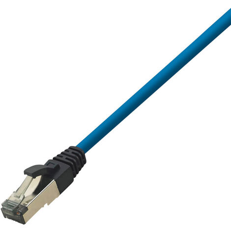 LogiLink CQ8036S RJ45 Patchkabel CAT 8.1 S/FTP 1.00 m Blau Halogenfrei 1 St.