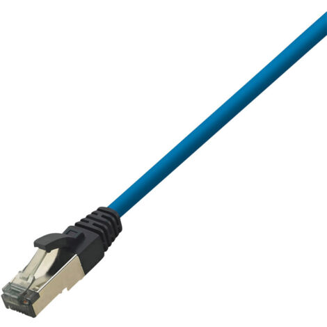 LogiLink CQ8076S RJ45 Patchkabel CAT 8.1 S/FTP 5.00 m Blau Halogenfrei 1 St.