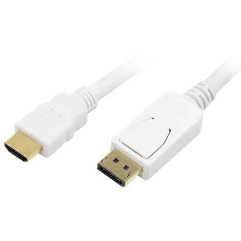 Logilink Display Port to HDMI cable, white, 2m