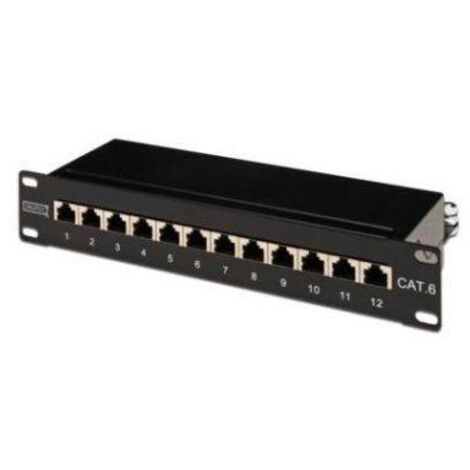 logilink DN-91612S panneau de connexion noir 12 ports