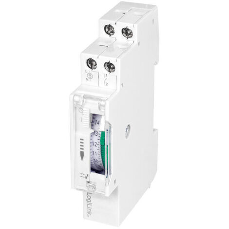 LOGILINK ET0009 ET0009-DIN-RAIL - TEMPORIZADOR CON TEMPORIZADOR MECÁNICO PARA CAMBIAR FÁCILMENTE POR EJEMPLO LUCES DE NEÓN, CALE