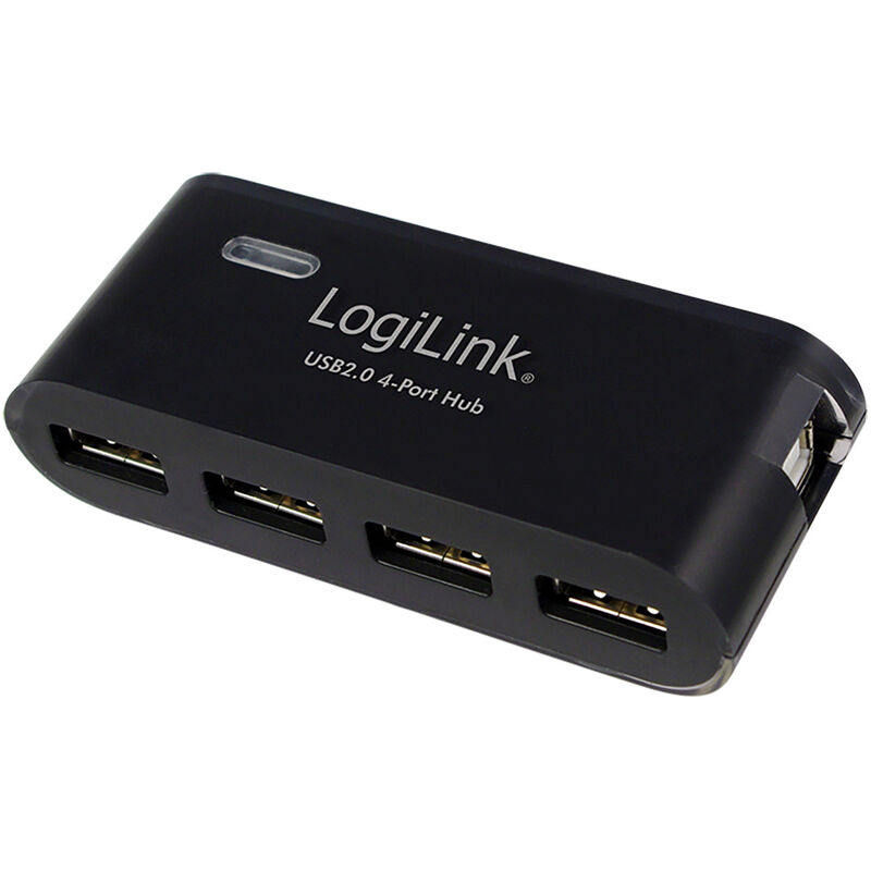 

LOGILINK Hub usb 2.0 de 4 puertos, negro - con alimentador y cable usb logilink