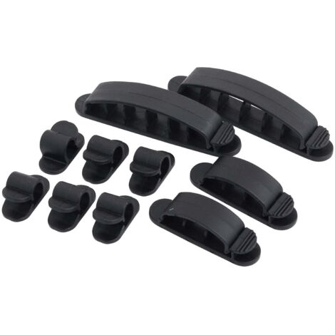 LogiLink KAB0039 - Porte-câble (10 pièces, 3 tailles) Noir