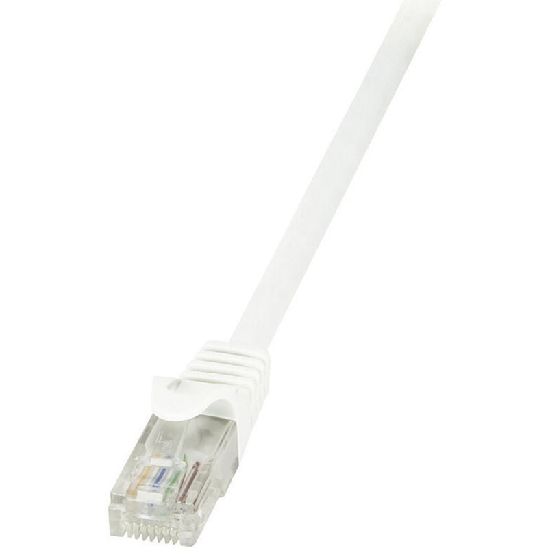 Logilink - CP2051U RJ45 Netzwerkkabel, Patchkabel cat 6 u/utp 2.00 m Weiß mit Rastnasenschutz 1 St.