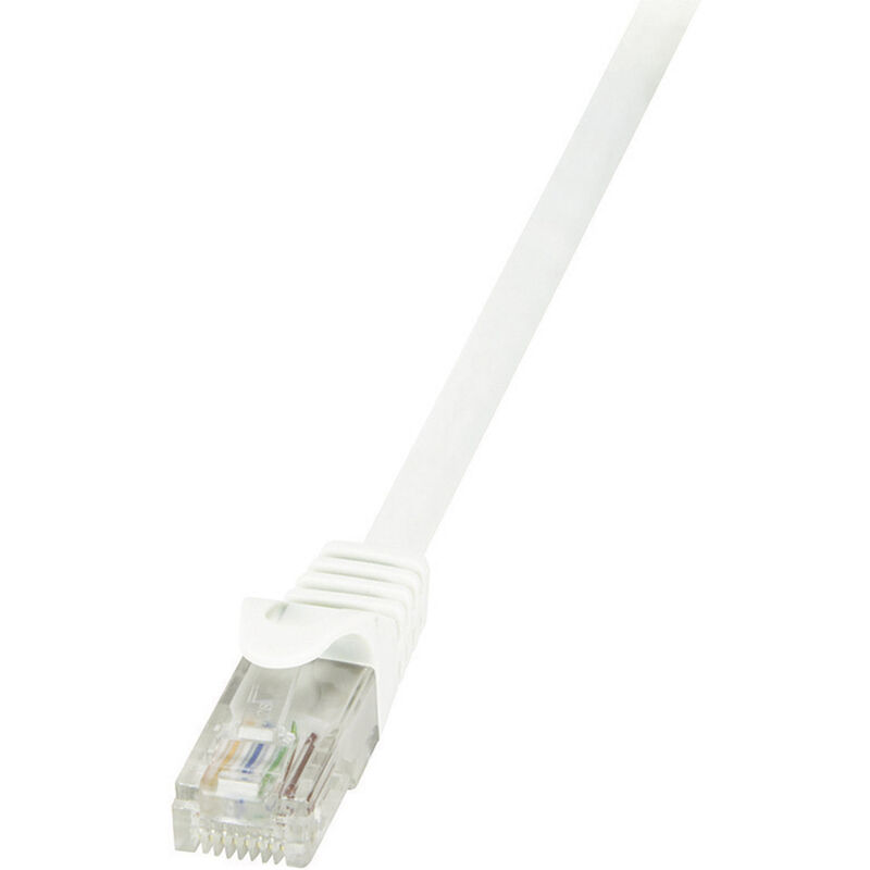 CP2061U RJ45 Netzwerkkabel, Patchkabel cat 6 u/utp 3.00 m Weiß mit Rastnasenschutz 1 St. - Logilink