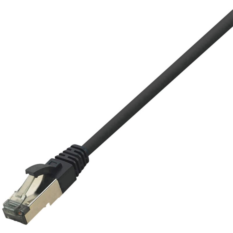 CQ8093S RJ45 Netzwerkkabel, Patchkabel cat 8.1 s/ftp 10.00 m Schwarz Halogenfrei 1 St. - Logilink