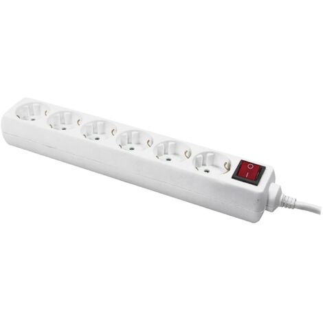 LogiLink LPS202 Multipresa con interruttore Bianco Schuko 1 pz.