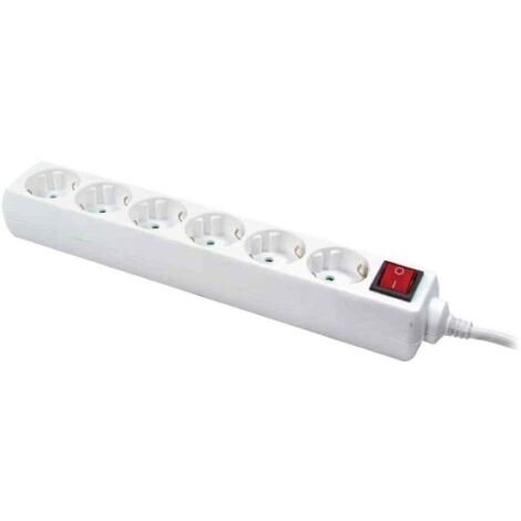 LogiLink LPS202 Steckdosenleiste mit Schalter  Weiß Schutzkontakt 1 St.