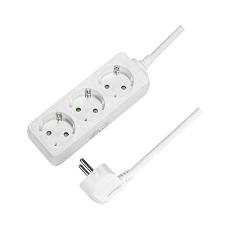 LogiLink LPS205 Multiprises avec Commutateur 3 Prises Blanc