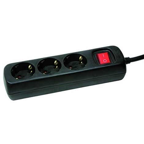 LogiLink LPS206B Steckdosenleiste mit Schalter  Schwarz Schutzkontakt 1 St.