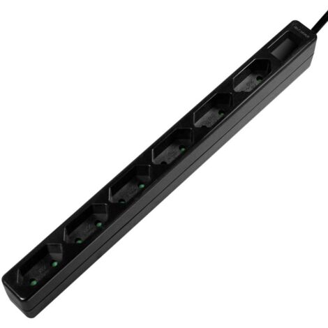 LogiLink LPS231B Multipresa 6 scomparti Nero Spina Euro 1 pz.