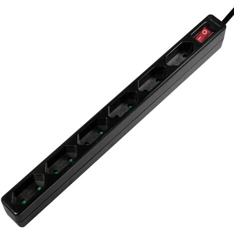 LogiLink LPS232B Steckdosenleiste mit Schalter 6fach Schwarz Eurostecker 1 St.