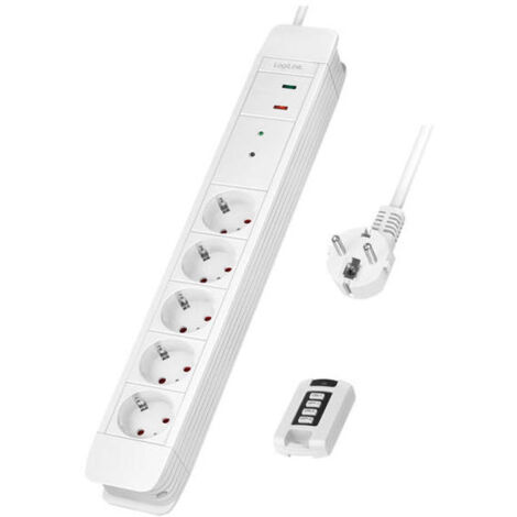 LOGILINK LPS402 - MULTITOMA 5 TOMAS + CONTROL TL PARA HASTA 2 TOMAS MULTITOMAS SIMULTÁNEAS, 5 TOMAS CEE 7/3 (CONTACTO DE PROTECC