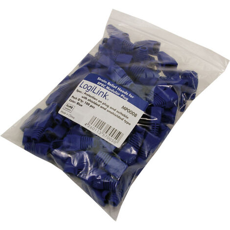 LogiLink MP0008 Knickschutztülle RJ45 MP0008     Blau 100 St.