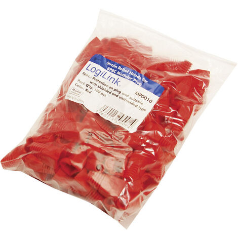 LogiLink MP0010 Knickschutztülle RJ45 MP0010     Rot 100 St.