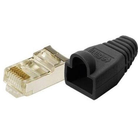 LogiLink MP0012 Connettore RJ45 CAT 5e, schermato MP0012 Spina dritta Poli: 8P8C Nero 100 pz.