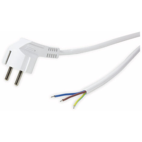 LOGILINK Netzkabel mit 90° Schutzkontaktstecker CP136, 1,5 m, weiß