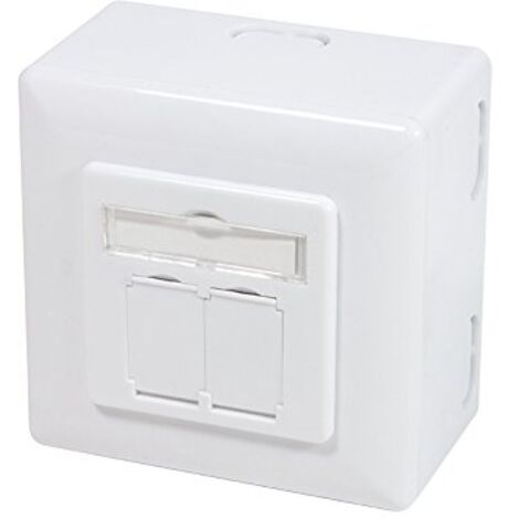 LOGILINK NP0124 CAT 6A AUF UND UNTERPUTZDOSE VOLLGESCHIRMT RAL 901