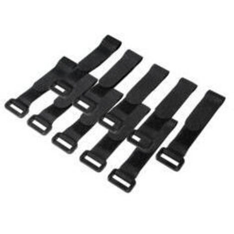 LOGILINK - ORGANIZADOR DE CABLES CON VELCRO, NEGRO, 20X150 MM, PACK DE 10 UNIDADES