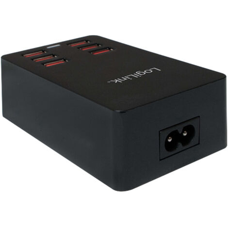LogiLink PA0139 USB Ladegerät 32 W 6x USB-A  Schwarz Innenbereich Auto-Detect