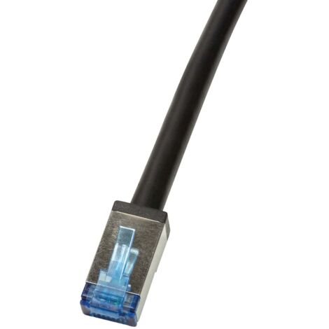LOGILINK Patchkabel Outdoor CAT.6A S/FTP schwarz 0,5m
