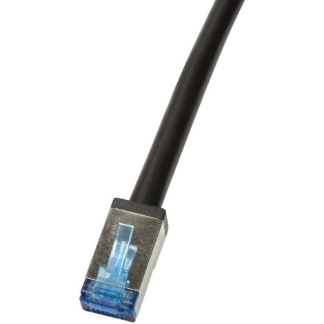 LOGILINK Patchkabel Outdoor CAT.6A S/FTP schwarz 1m