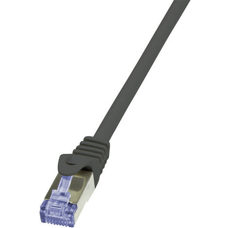 LOGILINK Patchkabel PrimeLine CAT.6A S/FTP 1m schwarz