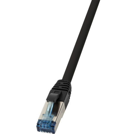 LOGILINK Patchkabel, PUR, Cat.6A, S/FTP, schwarz, 10 m