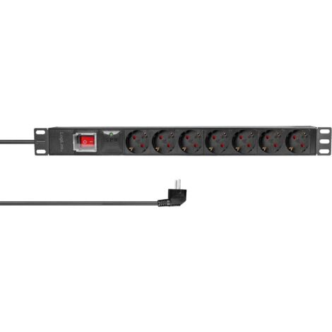 Logilink PDU7C01 Stromverteiler 7 Steckdosen schwarz