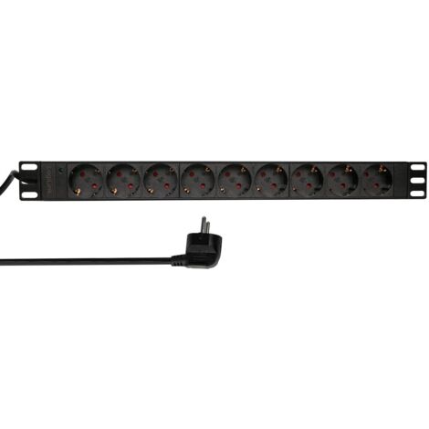 LogiLink PDU9C03 protezione da sovraccarico 9 presa(e) AC 230 V 2 m Nero