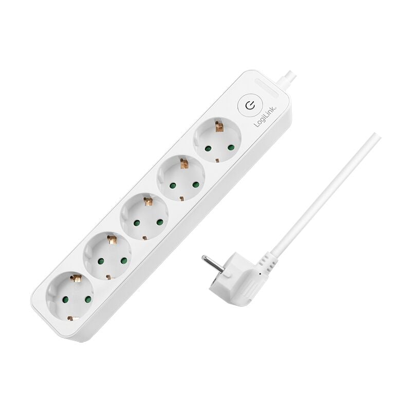 

REGLETA CON INTERRUPTOR Y PROTECCIÓN IP20, CABLE DE 1,5 M, COLOR BLANCO 5-FACH BLANCO - Logilink